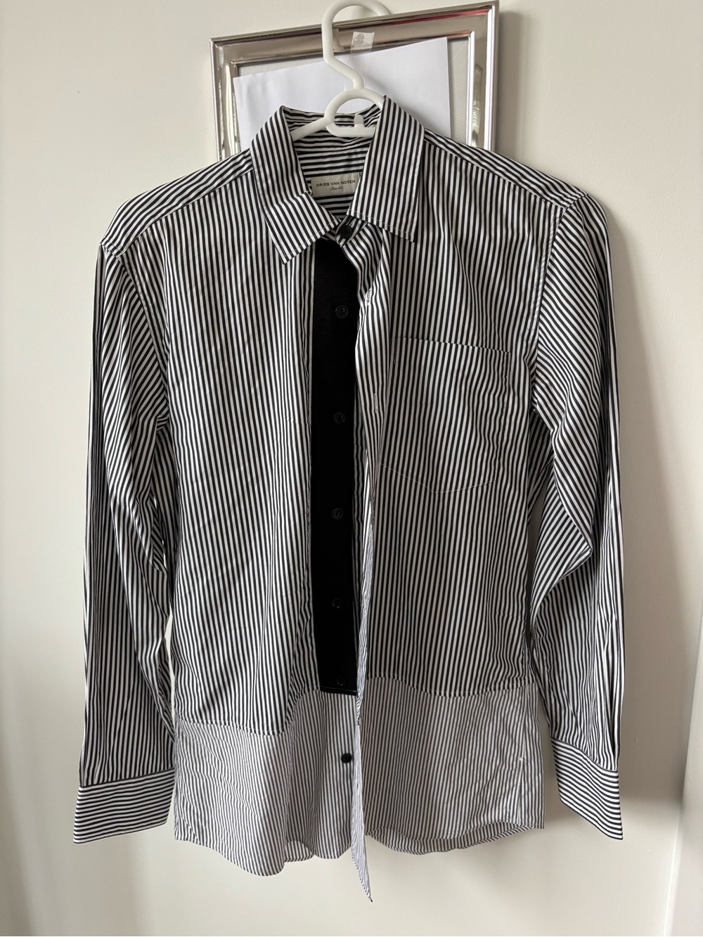 Dries Van Noten Black and White Stripe Shirt